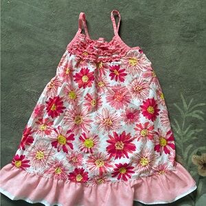 Penelope Mack Pink Spring Easter Floral Dress with Yellow Accents